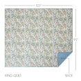 thumbnail image 5 of VHC Brands Wilder, Farmhouse Quilt, Reversible, Floral, King, Blue & Green, 105x95, 5 of 5