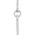 thumbnail image 2 of 925 Sterling Silver Letter Name Personalized Monogram Initial J 10mm 16-18 Inch Polished Initial Dangle Necklace Pendant, 2 of 2