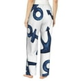 thumbnail image 3 of Kll Womens Navy Blue Anchor Print Pajama Pants Soft Pajama Bottoms For Women Cozy Lounge Pants, 3 of 9