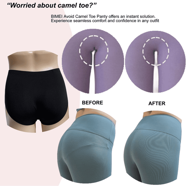 BIMEI High Rise Camel Toe Proof Thong Avoid Camel Toe Concealer