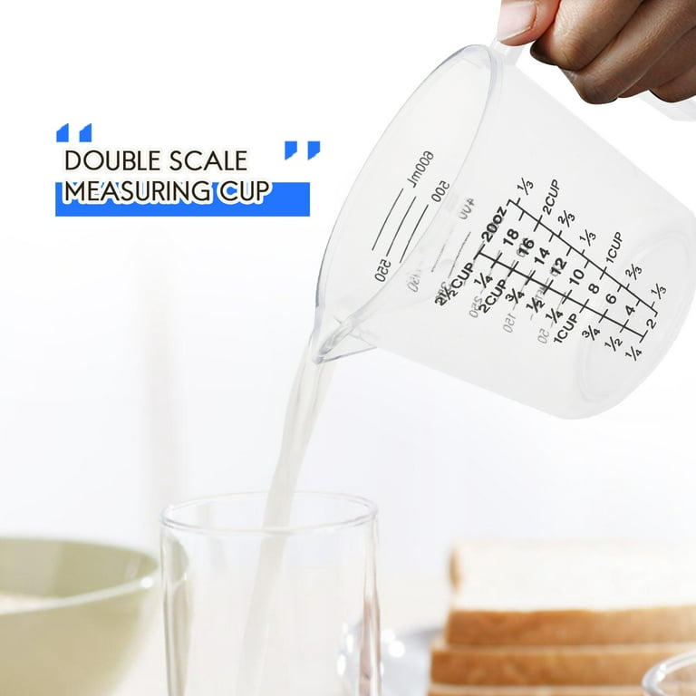 Promotion! Baking Tools Double-Sided Graduated Plastic Measuring Cup With  Graduated Measuring Cup Measuring Cylinder 600Ml