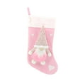 thumbnail image 3 of Xuniizn Christmas Stockings Bulk, Assorted Festive Xmas Stockings for Fireplace Mantel Decor, Traditional Holiday Ornaments, Christmas Decorations for Home, Cloth, Pink, 3 of 3