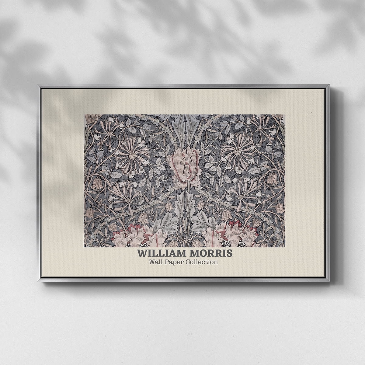 Vintage Abstract Print-XLV Framed in Silver Wood Gallery Wrapped Canvas 17 in. x 25 in.