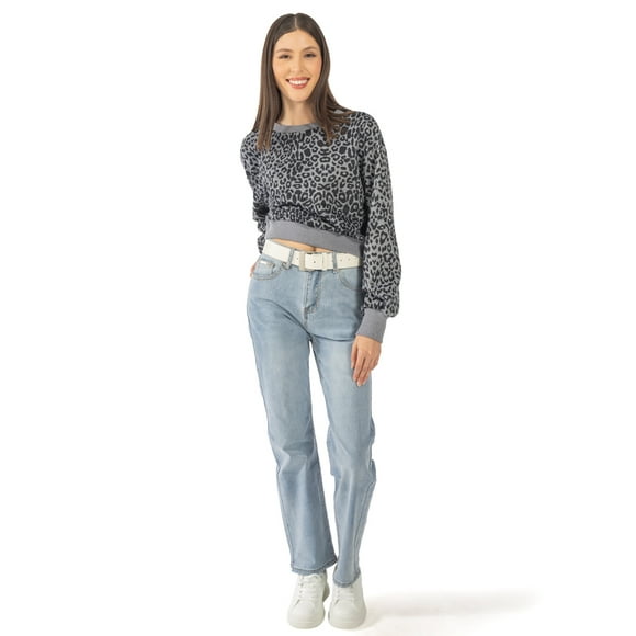 Sudadera Quarry Cropped Animal print Para Mujer