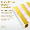thumbnail image 5 of ELEGANT DISPOSABLE 3 PLY NAPKINS | for Upscale Wedding and Dining | 36 pc | Stripe Collection - Gold, 5 of 6