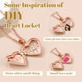 thumbnail image 6 of U7 Tree of Life Rose Gold Plated Locket Necklace Heart Pendant Necklace Personalized Memorial Gift Christmas Gifts for Women Daughter Mother's Day Valentine, 6 of 8
