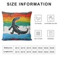 thumbnail image 5 of Crocodile Retro Sunset Lover Cute Mom Dad Throw Pillow Multicolor, 5 of 5