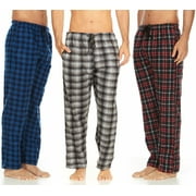 DARESAY Multipack of Mens Microfleece Pajama Pants/Lounge Wear with Pockets - 3 Pack