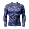 thumbnail image 4 of Men's Compression Long Sleeve Shirt and Leggings Set Running Gym Athletic Base Layer Workout, 4 of 7