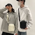 thumbnail image 2 of bestolf Unisex Crossbody Sling Bag Oxford Fabric Shoulder Bag Small Crossbody Bag with Adjustable Strap for Men Women Daily Commute Street (Black ), 2 of 7