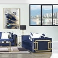 thumbnail image 7 of Acme Virrux Loveseat with 4 Pillows in Blue and Gold, 7 of 7