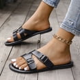 thumbnail image 7 of Xunlbb Sandals for Women Wearing Belt Buckle Hollow Sandals Women's Slippers Women's Beach Shoes Beach Sandals for Woman on Clearance, 7 of 7
