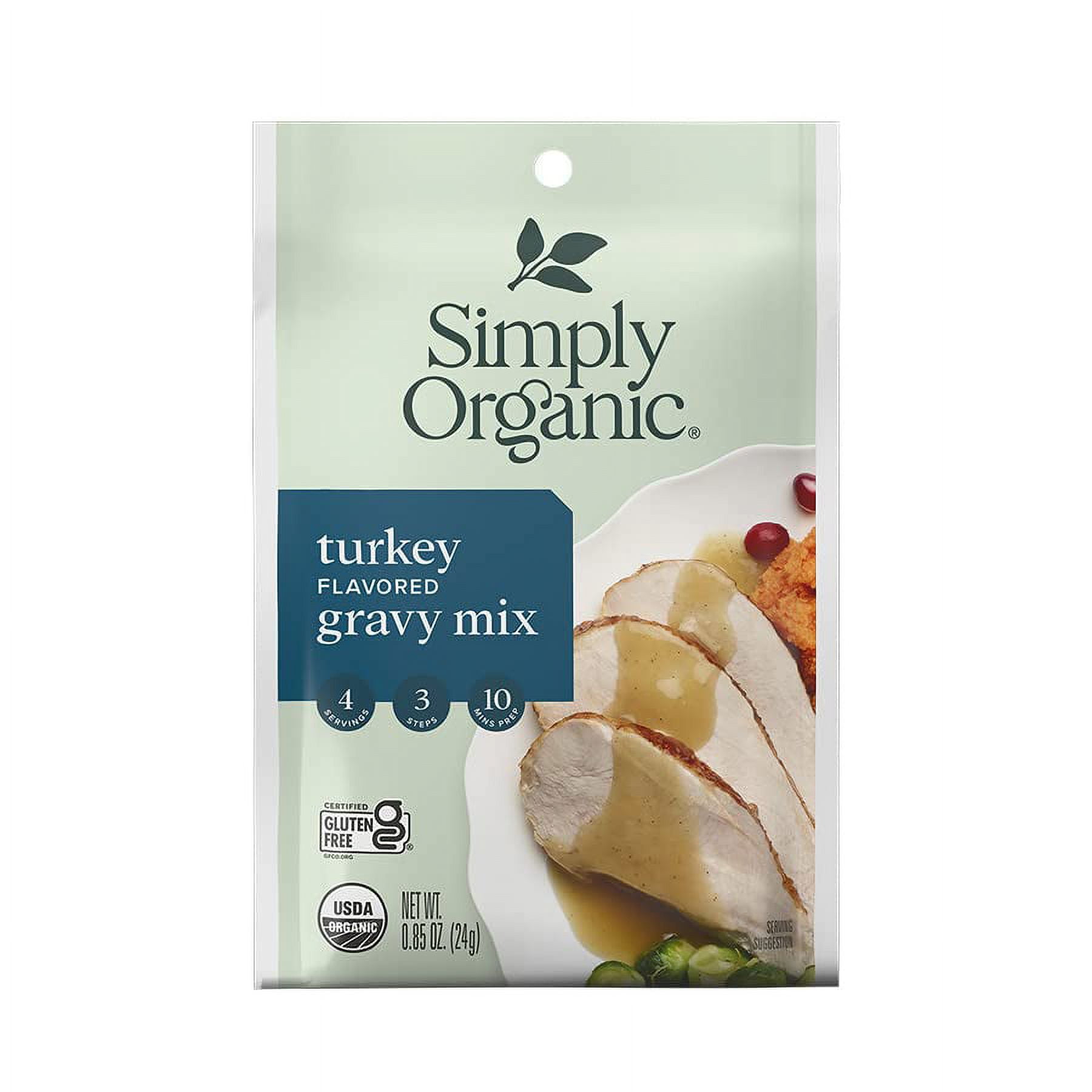 Simply Organic Chicken Flavored JMS2 Gravy Mix Certified Organic Gluten-Free | 0.85 oz | Pack of 3