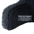 thumbnail image 4 of Sherpa Fleece Bed Rest Pillow with Removable Cover, Blue Steel, 4 of 5