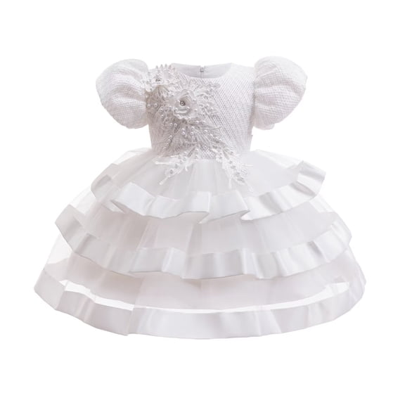 BintaRealwax Baby Girls Princess Ball Gown Dress Toddler Formal Dress for Birthday Party 0-3 Years