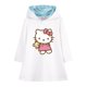 thumbnail image 3 of Vestido con capucha de longitud media para niños de Hello Kitty, vestido de manga larga con estampado de dibujos animados para niñas, ropa para niños, falda acampanada de estilo occidental, 3 of 5