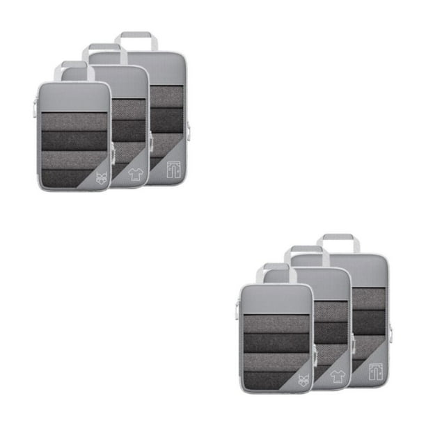 Cubos de embalaje Naiovety 3 unids/set resistentes a los arañazos para maleta de viaje Gris