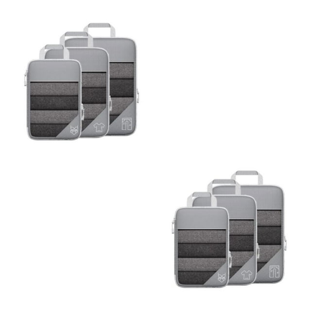 relayinert 1/2/3/5 3pack/lot Waterproof And Durable Storage Cubes - Enjoy On Trips No Loose Thread Grey 2PCS