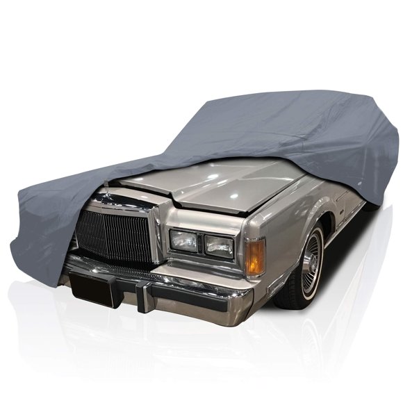 5 Layer Car Cover for Lincoln Continental 1965-1968 Sedan 4-Door Semi Custom Fit Full Coverage Heavy Duty All Weather Protection Breathable Dust Wind Shield