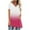 Hot Pink, variant on Ltctricy T Shirts for Women Trendy Short Sleeve V Neck High Low Hem Gradient Flowy Tunic Tops Casual Loose Tee Blouses