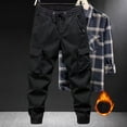 thumbnail image 4 of CHUOU Mens Fashion Joggers Sports Pants Casual Lined Cargo Pants Outdoor Hiking Trousers Mens Winter Warm Long Pants, 4 of 5