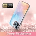 thumbnail image 5 of iPhone 12 Pro Max Case, Rosebono Bling Glitter Sparkle Laser Blue Pink Ultra Transparent Fashion Cute Colorful Skin Cover ShockProof Case for iPhone 12 Pro Max, 5 of 5