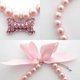 thumbnail image 2 of Veeki Diseñador Fancy Pearls Crystal Pet Cat Dog Collar Joyas con diamantes de imitación Bling Big Bone Charm para mascotas Gatos Perros pequeños Hembra Cachorro Rosa S, 2 of 2