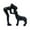 black, variant on Dog Figurine Women and Dog Statue Sculpture Resin Material Ideal for Pet Lovers Living Room Shelf Decoration