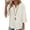 Beige, variant on Womens 3/4 Sleeve Tops Cotton Shirts V Neck Lace Casual Loose Fit Blouses Summer Fashion Clothing