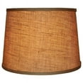 thumbnail image 3 of French Drum Burlap Lampshade, 12" to 16" Bottom Size Blue Burlap 12", 3 of 5
