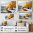 thumbnail image 4 of Designart "Monochrome Yellow And Grey Tree Euphony II" Landscape Trees Floater Framed Canvas Wall Art, 4 of 7