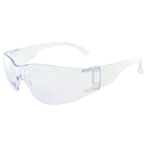 Global Vision Rider Bifocal Safety Motorcycle Riding Sunglasses Clear Frame Clear 3.0x Magnification Clear Lens Z87.1