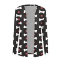 thumbnail image 4 of Women‘s Halloween Cardigan Sweater Skull Pumpkin Print Pattern Long Cardigans Sweater Coats Tops Ginger M, 4 of 5