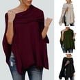 thumbnail image 1 of breaise Womens Soft Knit Tops Dressy Cold Shoulde Versatile Shawl Wrap Scarf Poncho Gangas, 1 of 7