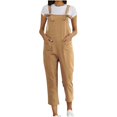 thumbnail image 2 of SDNall Jumpsuits for Women Fashion Solid Color Large Size Literary Straps Casual Trousers Jumpsuit Womens Romper Sizes:XL-5XL, 2 of 9