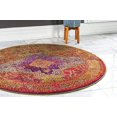 thumbnail image 3 of Unique Loom Tapis de Collection Vita, 4 x 4 Ronds, Multi, 3 of 5