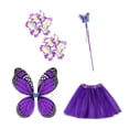 thumbnail image 2 of Butterfly Fairy Porch Goose Outfit 4 Color Options For 19-23 Inch Lawn Geese Spring And Summer Tutu Set With Wings Wand And Flower Headband For Yard Decor, 2 of 9