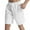 White, variant on Men's Spring & Summer Fashion Solid Color Shorts Comfortable Casual Pants, Ripstop Polyester, for Outdoor