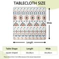 thumbnail image 2 of Elastic Bohemian Print Tablecloth, 34x34 Inch Square Cover for Decorating Patio Tables, Kitchen Nooks, and Dining Areas, 2 of 6