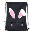 thumbnail image 2 of Easter Basket Backpack Bulk Cotton Drawstring Cinch Bags Easter Bunny Gift Bags - Bunny Face, 2 of 2