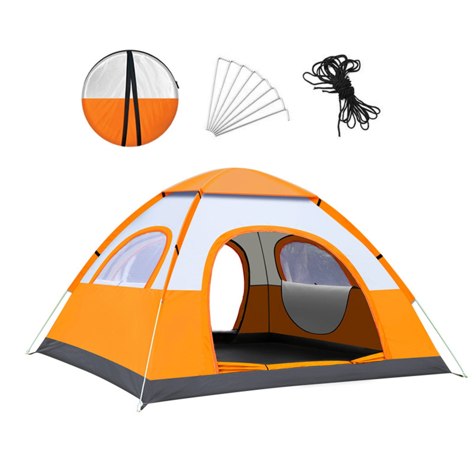 Christmas Gifts Clearance! SHENGXINY Camping Tent Clearance Automatic Tent Rain and Sun Protection A That Open Automatic Tent 2 Seconds Quickly Open Camping Tent Orange