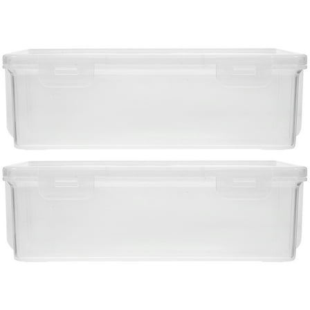 2 Pack Bread Box, Plastic Bread Container, Bread Storage Container for Kitchen Counter