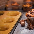 thumbnail image 2 of Moldes para Hornear de Cobre Eternal Living Antiadherentes 12 Muffins set 2pzs, 2 of 5