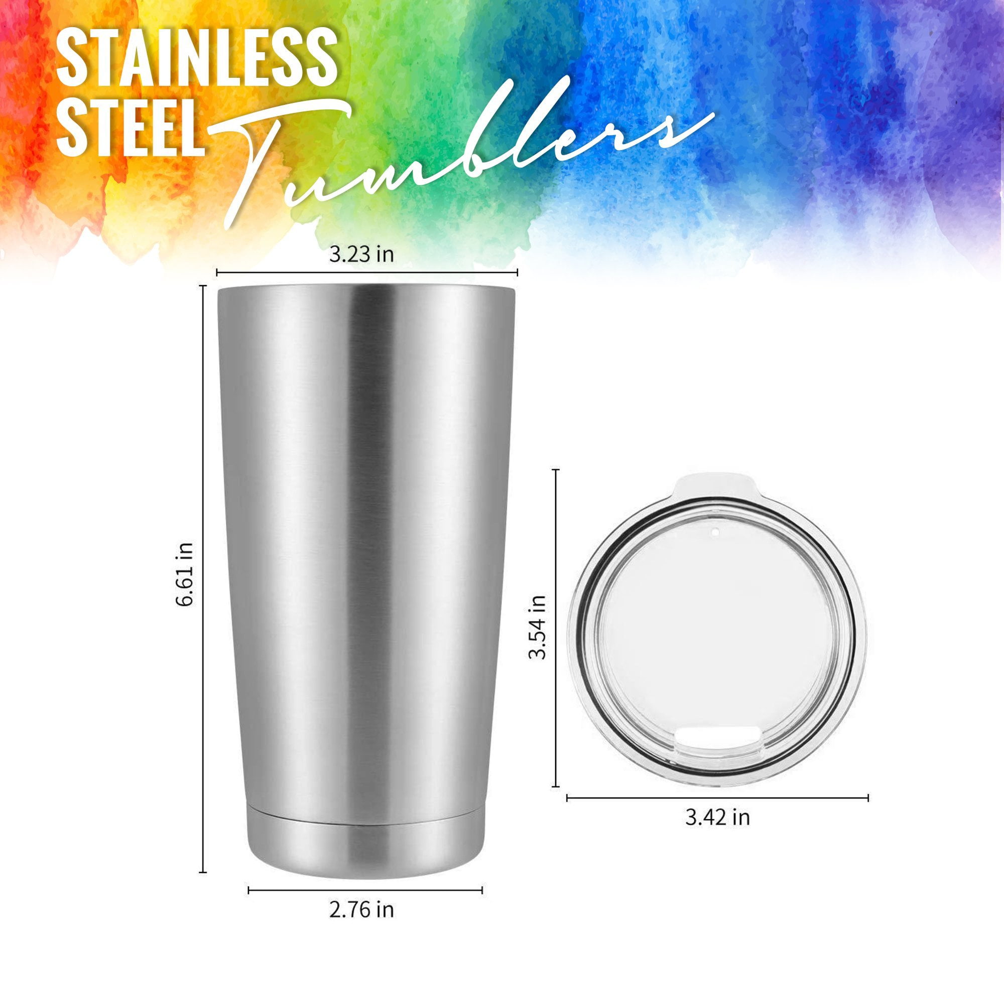 Potchen 18 Pack Stainless Steel Tumblers Bulk with Lids, 16 oz Double Wall  Vacuum Insulated Travel C…See more Potchen 18 Pack Stainless Steel Tumblers