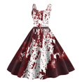 thumbnail image 3 of WILLBEST Fondos para Vestidos Mujer Moda Mujer Retro Divertido Estampado Tirantes Casual Vestido con Tirantes Grande, 3 of 3