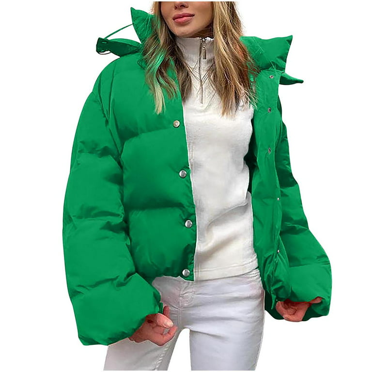 Lucky Brand Women's Zip up Winter Jacket Coat Green Size X-Large