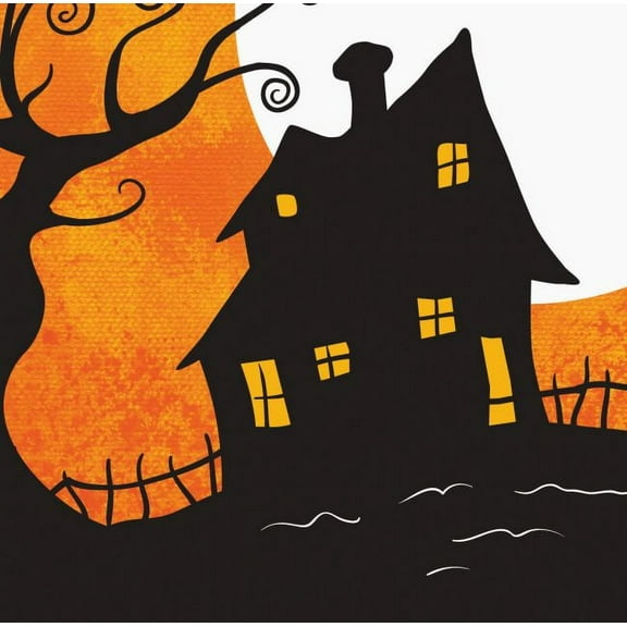 Creepy House Paper Beverage Napkins 16 Per Pack