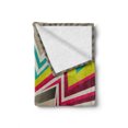 thumbnail image 2 of Jukebox Soft Flannel Fleece Throw Blanket, Antique Vintage Retro Radio Party with Colorful Zig Zag Design Image, Cozy Plush for Indoor and Outdoor Use, 60" x 80", Pale Grey and White, by Ambesonne, 2 of 6