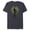 Navy Heather, variant on Studios Loki Season 2 Suit and TVA Logo Crest - Short Sleeve Blended T-Shirt for Adults - Customized-Yellow