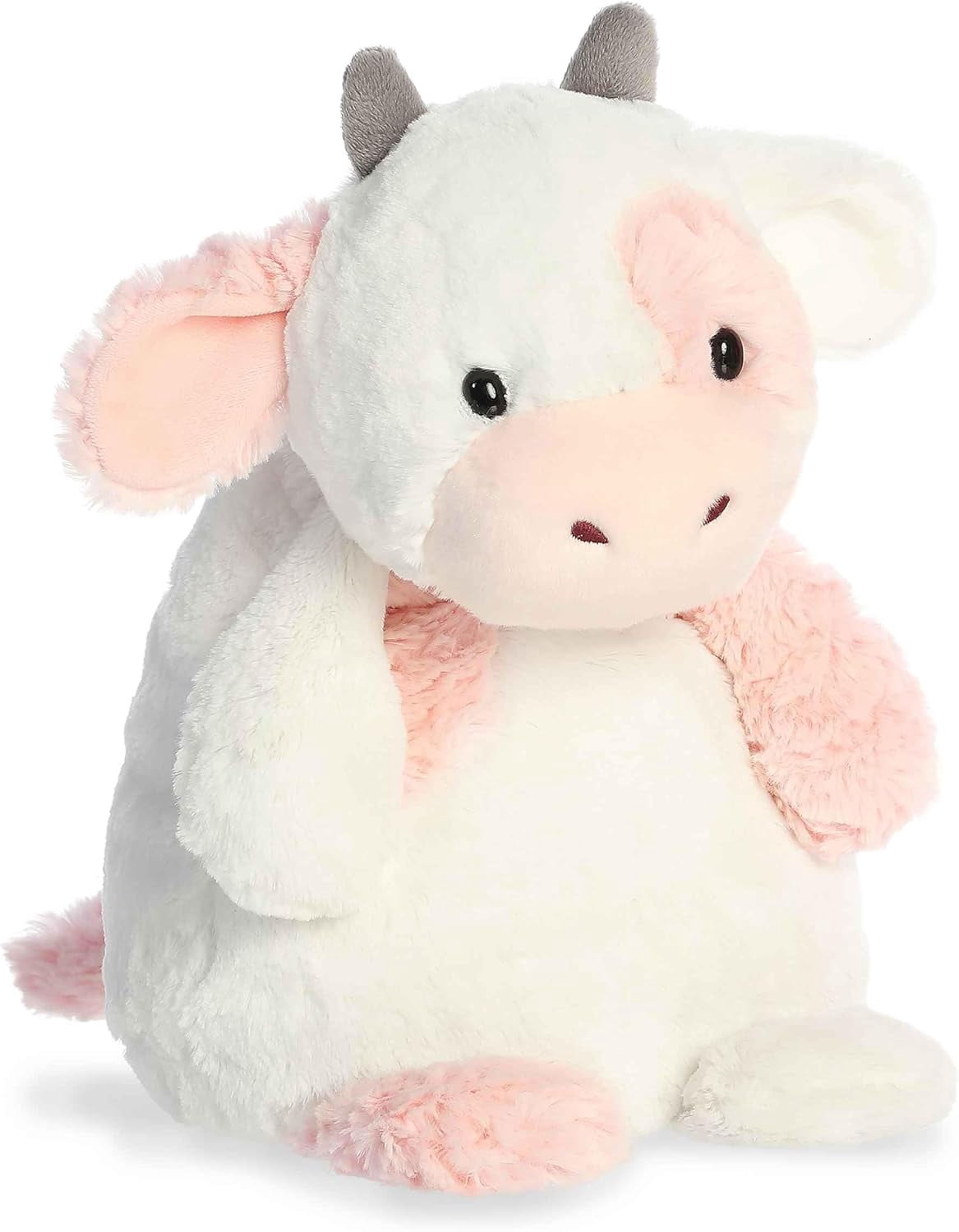 Aurora® Cuddly Huggle Pals Serene Strawberry Cow™ Stuffed Animal - Weighted Comfort - Endless Snuggles - Pink 12.5 Inches